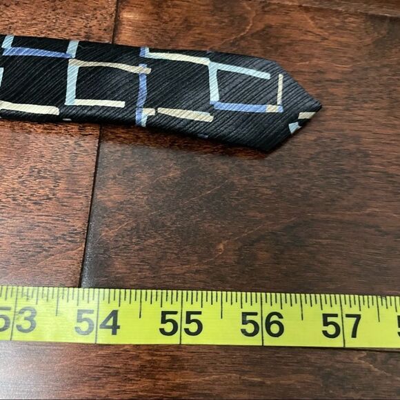 Matrix By Format Black Blue and Cream Tie - Picture 8 of 8